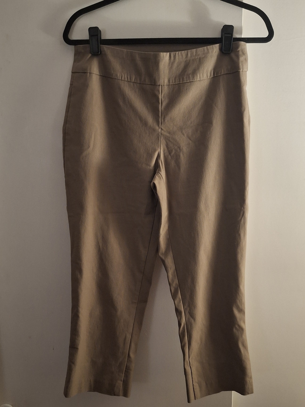 Tribal Cropped Stretch Pants - Beige